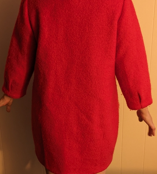 Vintage (Five Plus), long Red Womens Coat - Picture 2 of 4